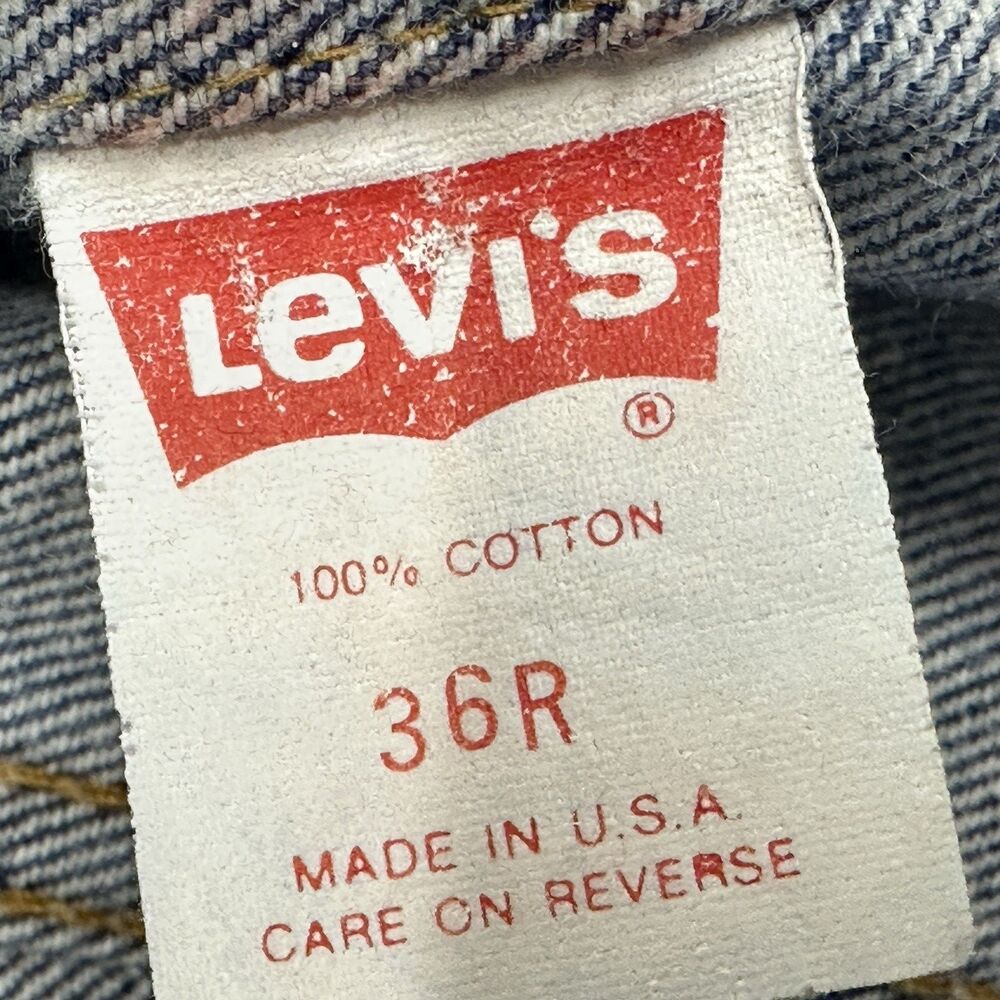 Vintage Levis Type III Trucker Jacket Mens 36R 4 Pockets 80s USA Made 70506* - Picture 15 of 16